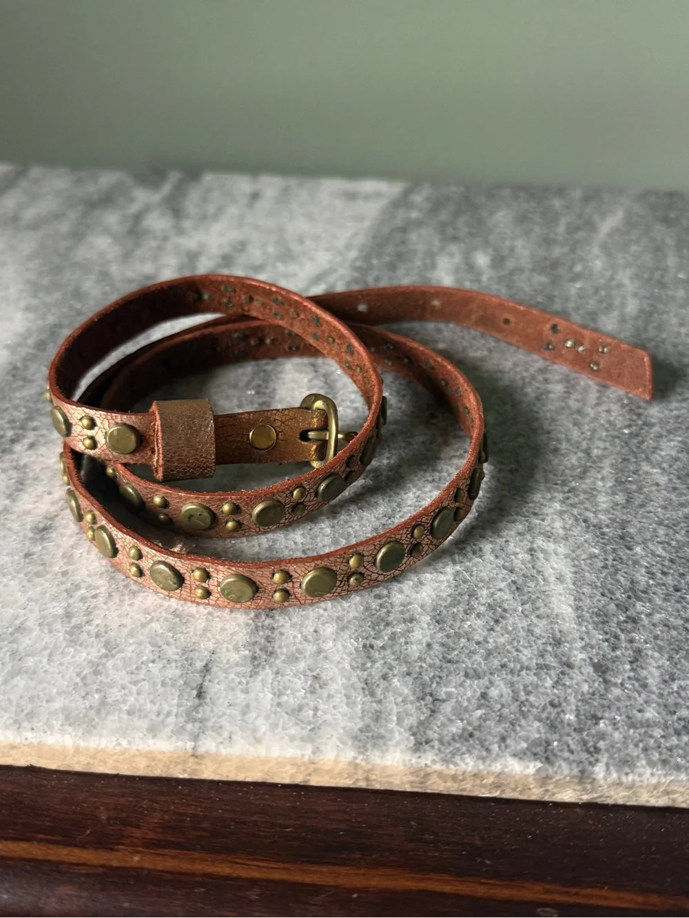 J. Crew - Studded Leather Belt - Size 32
